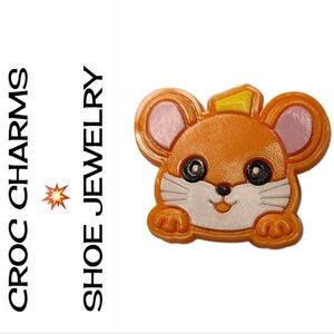 6/$20 * Mouse Cheese Croc Charm Shoe Jewelry Cute Animal Hamster Anime Cartoon